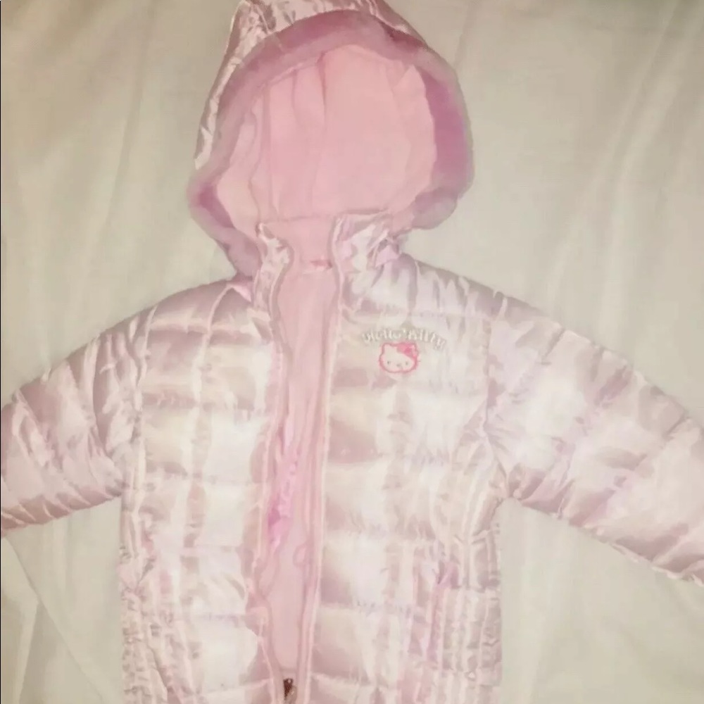 HELLO KITTY Girls  Hood Puffer Jacket/ Coat Size 2